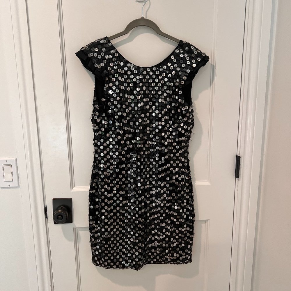 ROBERT RODRIGUEZ - Low Back Sequin Mini Dress - Size 8